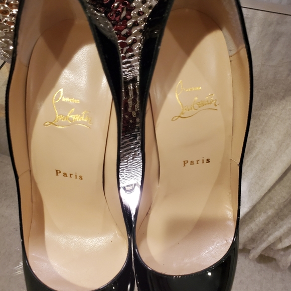 Christian Loubioutin LADY PEEP 150 PATENT HEELS - Picture 4 of 8